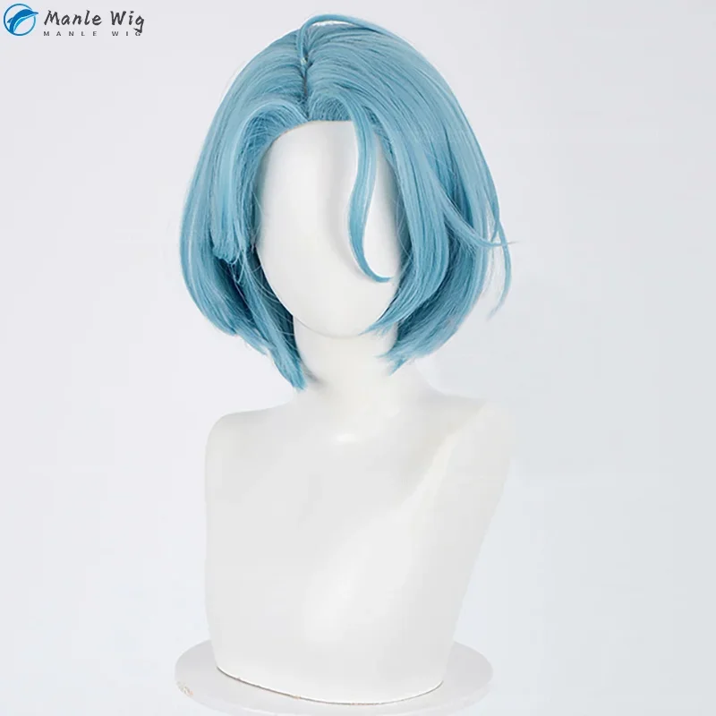 Crazy:B himeru cosplay wig game ES2 himeru wig short blue heat resistant hair merumeru party wigs wig cap