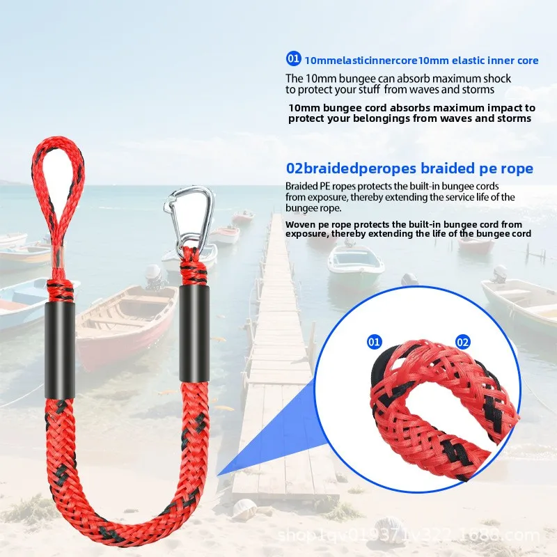 

Marine Kayak Boat Bungee Dock Line Retractable Mooring Rope Accessories