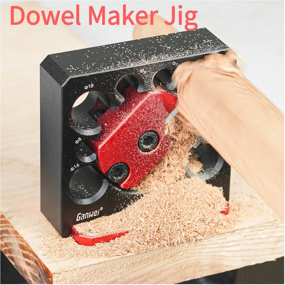 Adjustable Dowel Maker Jig 8mm-20mm Adjustable Electric Drill Milling Dowel Round Rod Auxiliary Tool Compact  Woodworking Tool