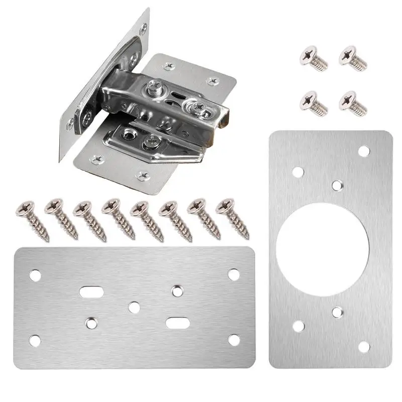 Hinge Repair Replacement Thickened Fixing Plates Hinge Repair Plate Brackets Kit Rust Resistant Replacement Kit With Screws For