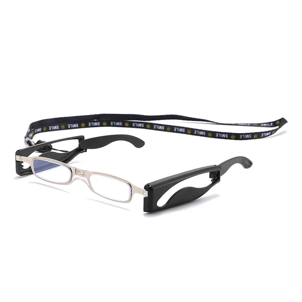 

Blue Ray Blocking Anti-Blue Light Reading Glasses 360 Degree Rotating Folding Hyperopia Glasses Eye Protection Portable