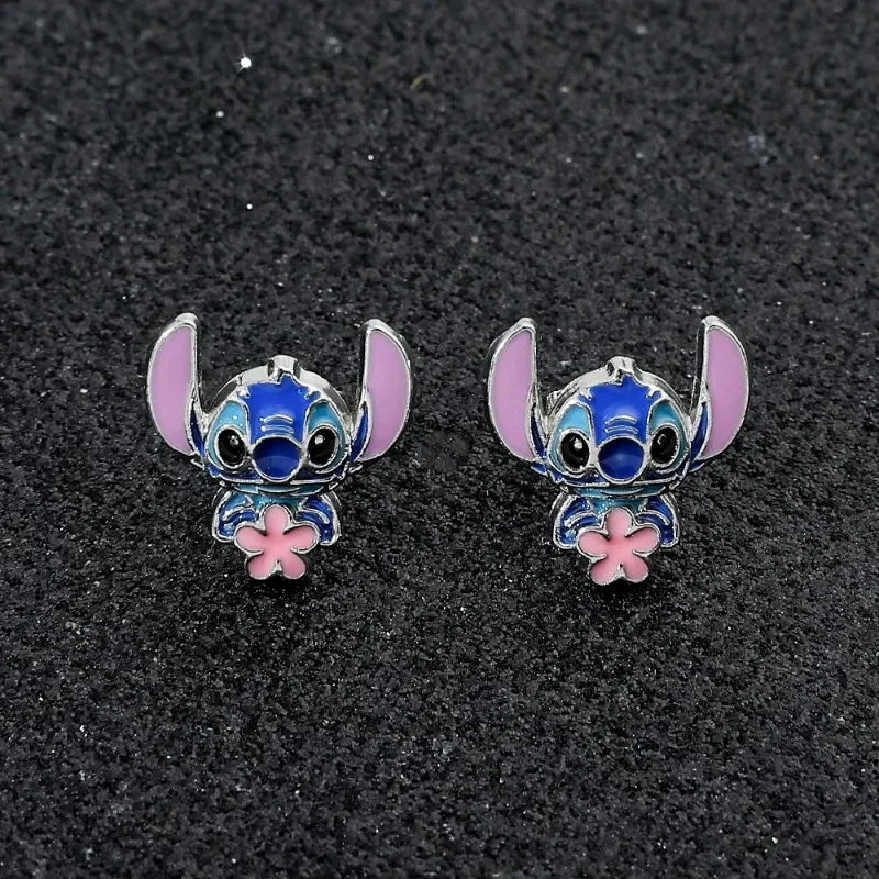 Disney Stitch Cartoon Earrings Creative Anime Earrings for Girl Popular Gift Fashion