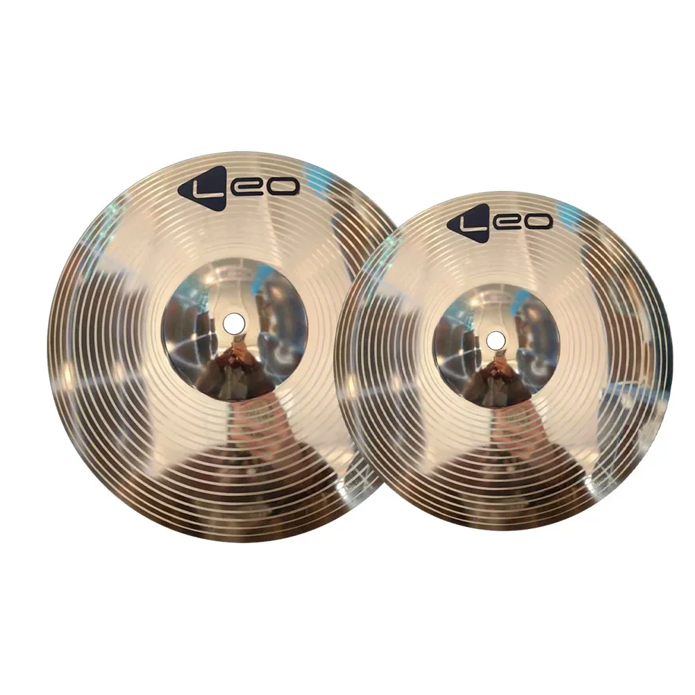 8 10 Inch Drum Brass Cymbals Percussion Splash Crash Hi-Hat Jazz Drum Cymbal Musical Instrument Accessories Golden Brass