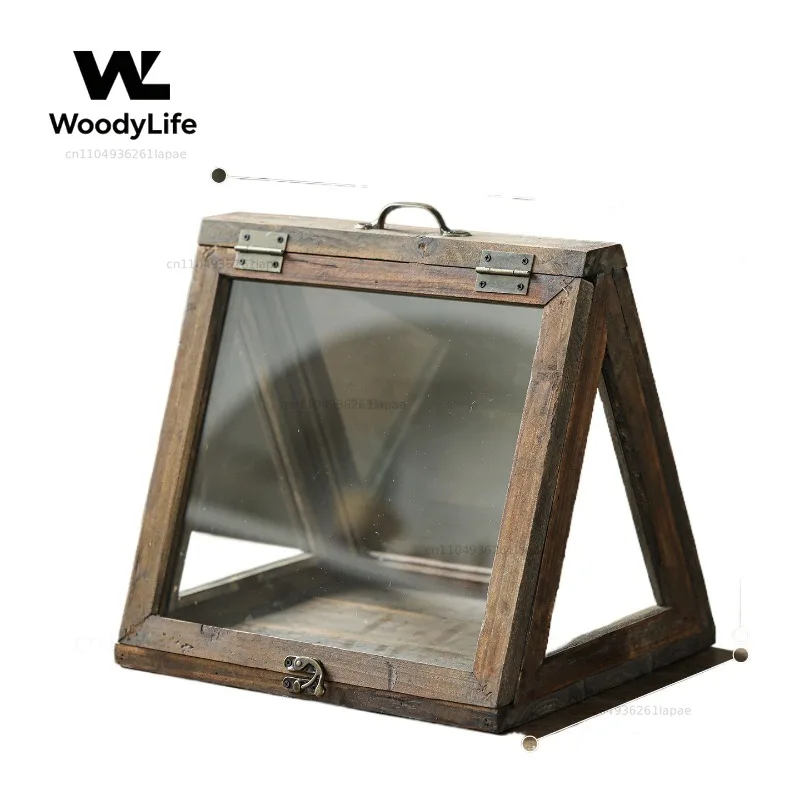 Glass Plant Greenhouse for Winter, Vintage Insulated Cold Frame - Protective Terrarium Box for Outdoor Balcony & Patio Decor - view 6