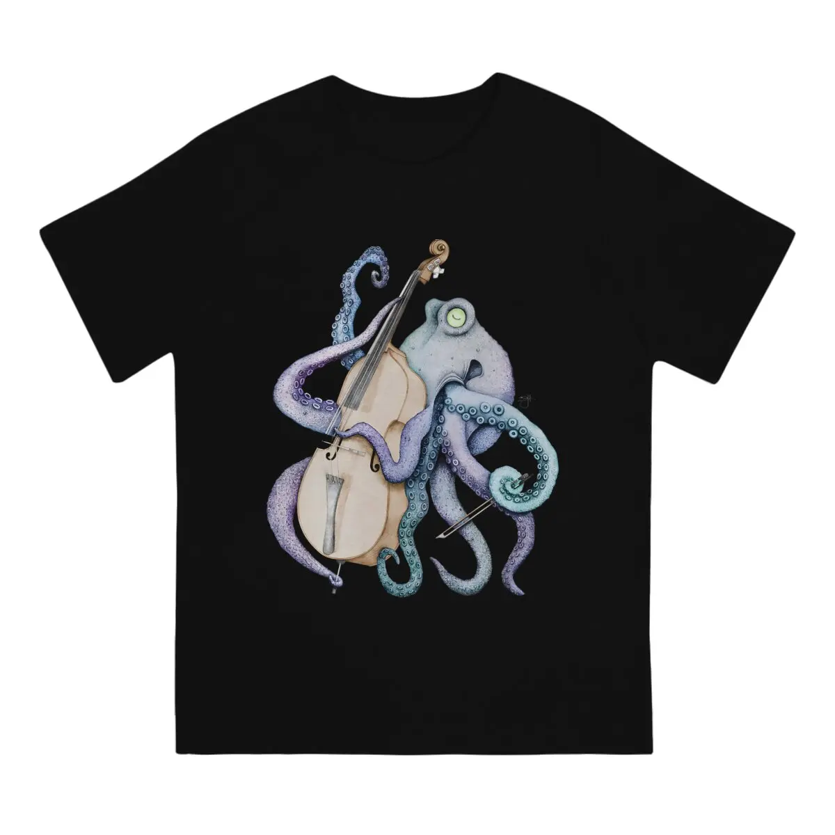 Al's Got The Ocean Blues O Neck TShirt Octopus Fabric Basic T Shirt Man's Tops Fashion Hot Sale