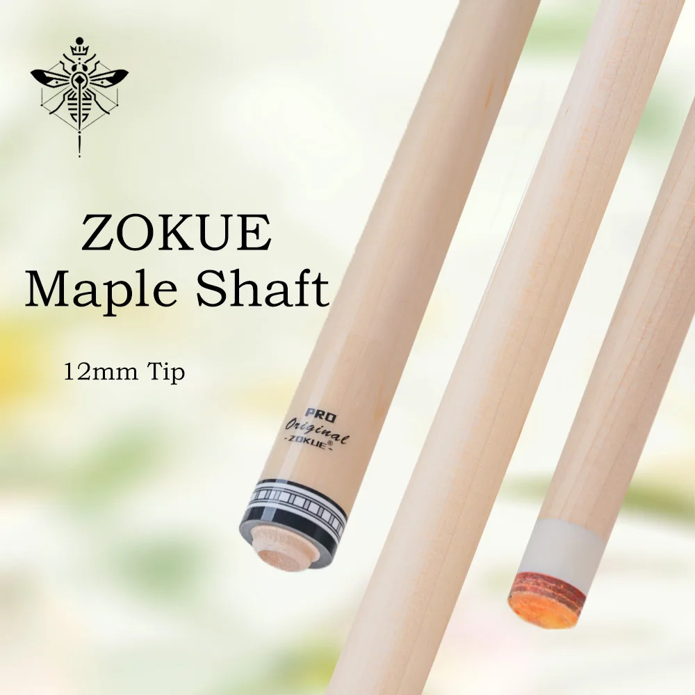 

ZOKUE Carom Shaft Professional Carom Billiard Shaft Korean 3 Cushion Billiard Shaft Carom Taper 12mm Tip Single Shaft
