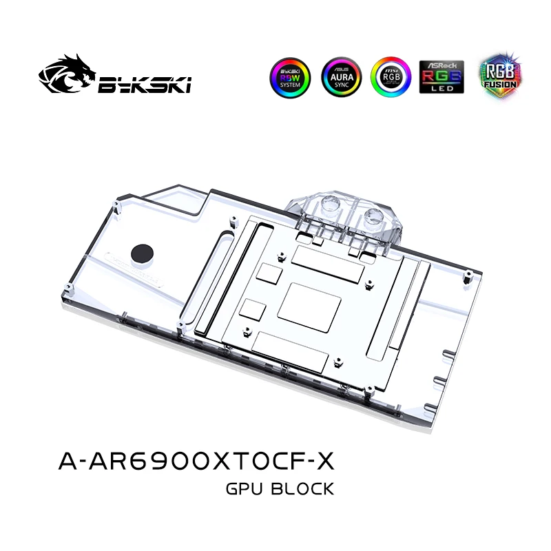 Bykski A-AR6900XTOCF-X Water Block สําหรับ ASROCK Radeon RX6900XT OC Formula 16G GPU การ์ด/ทองแดงหม้อน้ําทําความเย็น