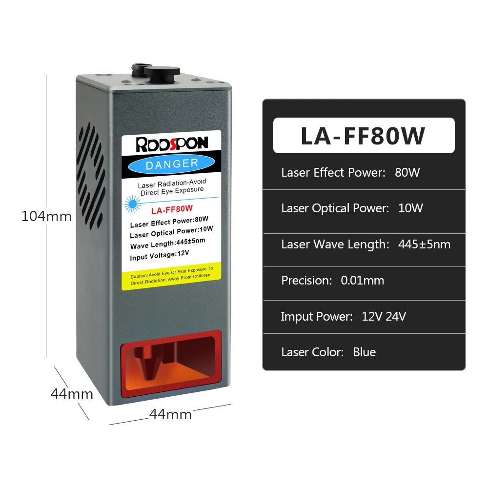 Imagem -05 - Conjunto de Módulo de Cabeça a Laser Cnc de Alta Potência Ttl de Assistência a ar Máquina de Gravação a Laser Faça Você Mesmo Corte de Madeira 80w 12v 24v