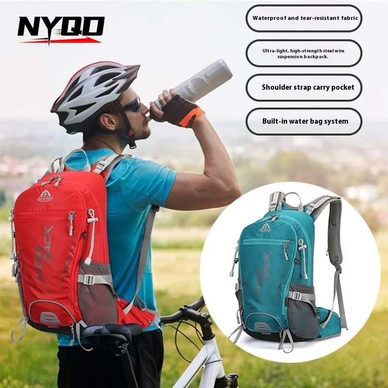 

Outdoor Mountaineering Backpack 25L Men's and Women's Nylon Sports Bag Waterproof Camping Hiking Rain Rucksack