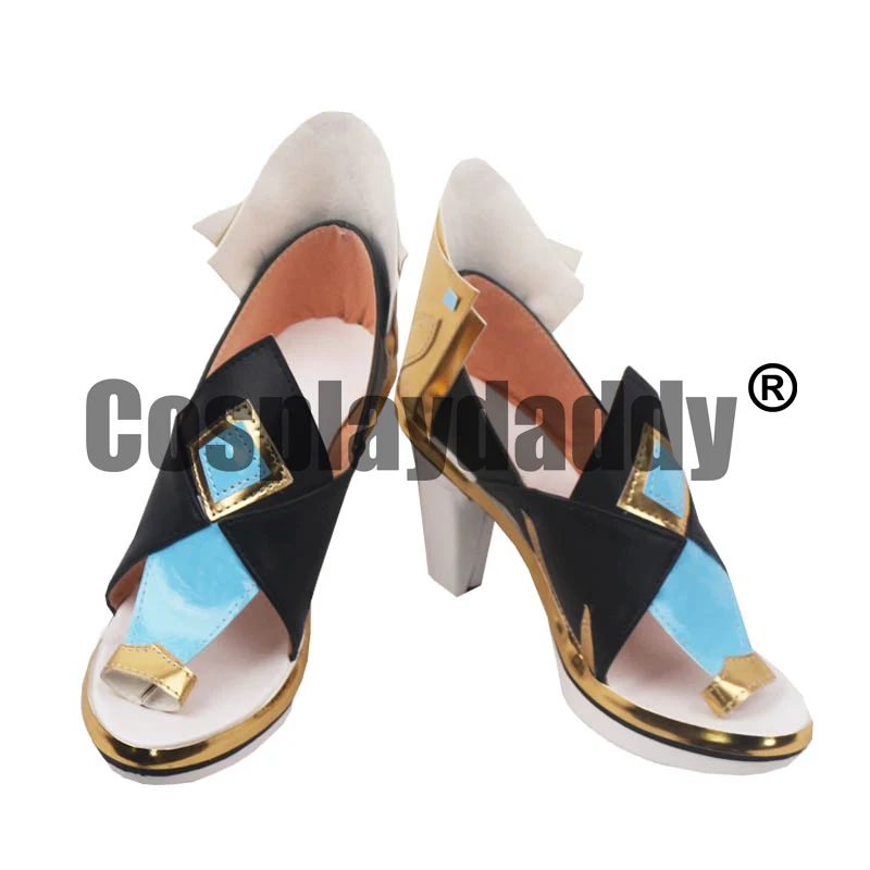 Genshin Impact Liyue Lonesome Transcendence Shenhe The World's Shackles Ver. Game Cosplay Heels Shoes S008