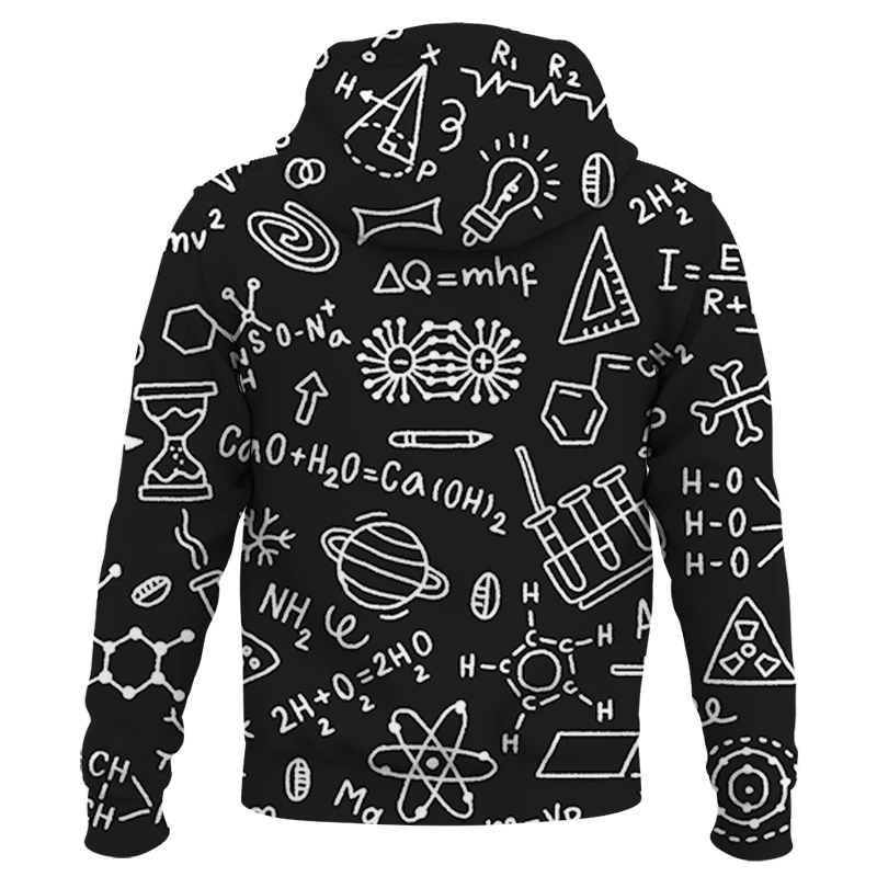 2021 New mathematical formula 3D Hoodies Men/women Harajuku Pullover Men's Hooded Autumn Winter Streetwear Men's Clothing Tops