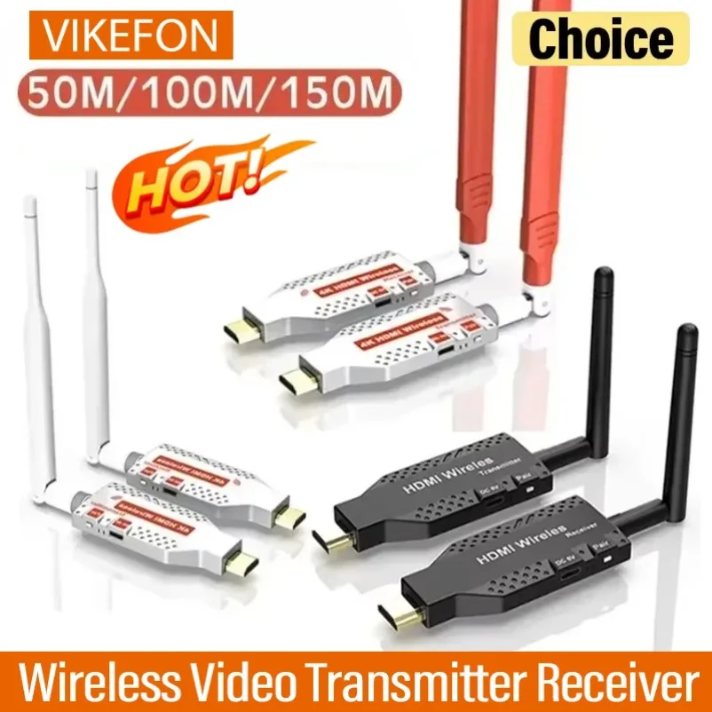 150M Wireless Video Transmitter Receiver HDMI-Compatible Extender TV Stick Screen Mirror Adapter Switch DVD PC To TV Projector