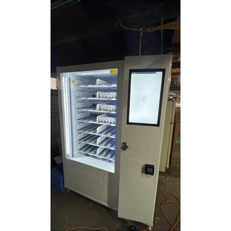 Automatic  Fresh Egg Dispenser Vending Machine Farm to Consumer Refrigerated Cashless Support Customization view 3