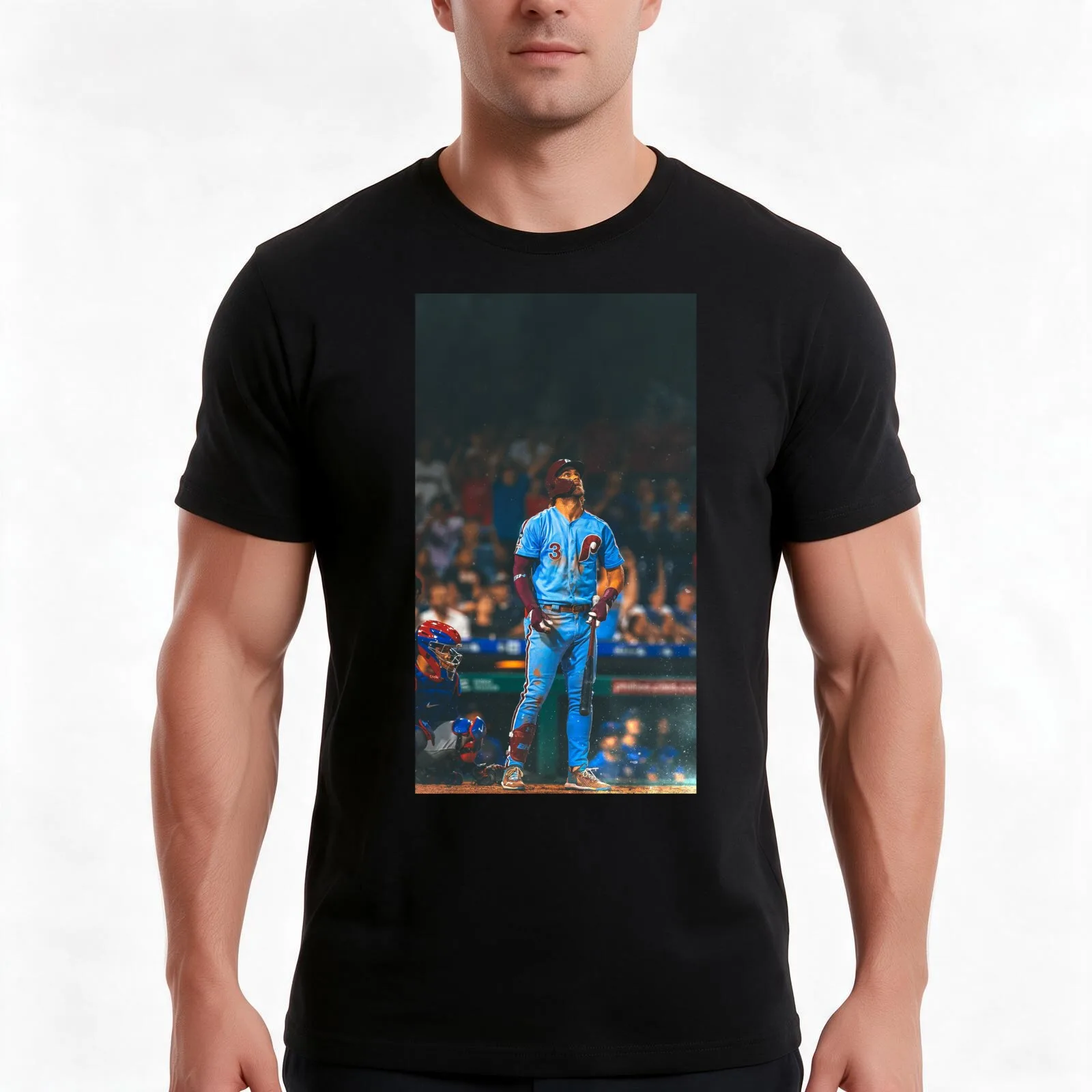 Bryce Harper T-Shirt Summer Casual Cotton Tee Oversized Streetwear Tops Vintage Graphic Print Loose Fit Short Sleeve