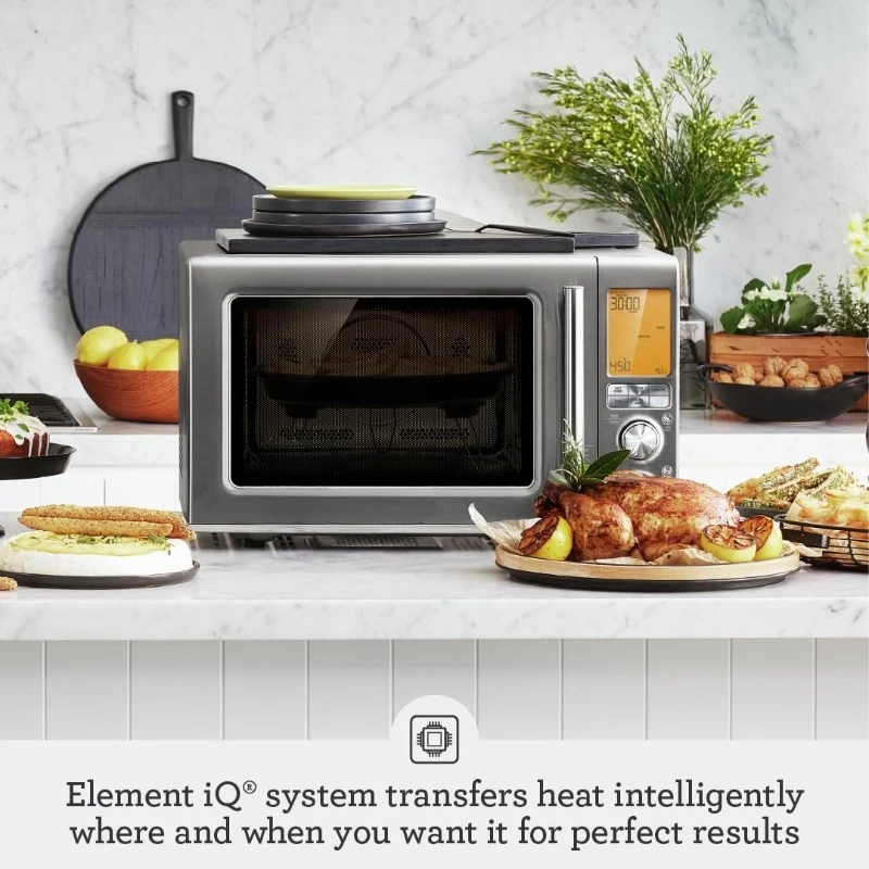 3-in-1 Microwave, Air Fryer, and Toaster Oven, Brushed Stainless Steel