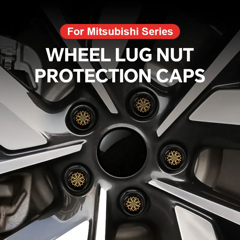 

20Pcs Black Car Wheel Caps Bolts For Mitsubishi Outlander Outlander PHEV Triton Pajero Sport Mirage Tyre Nuts Cap Tyre Nuts Cap