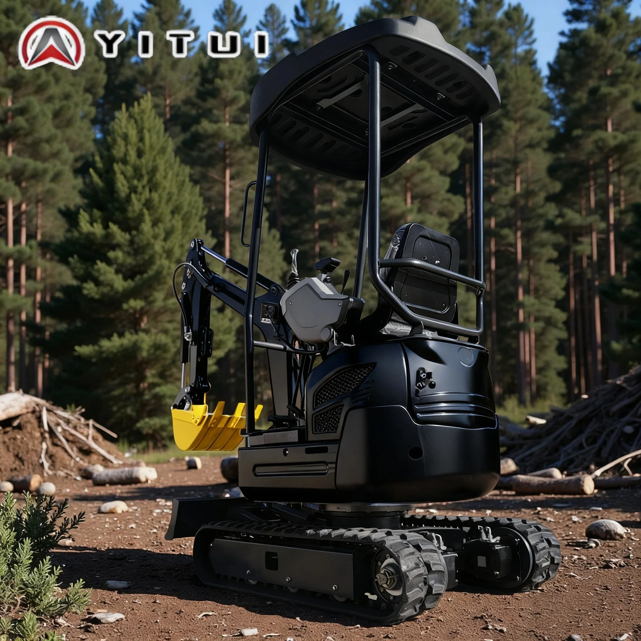 حفارة صغيرة 2.0 طن حفار هيدروليكي آلات مدمجة متينة محرك كوبوتا لحديقة المزرعة حفارة صغيرة مخصصة