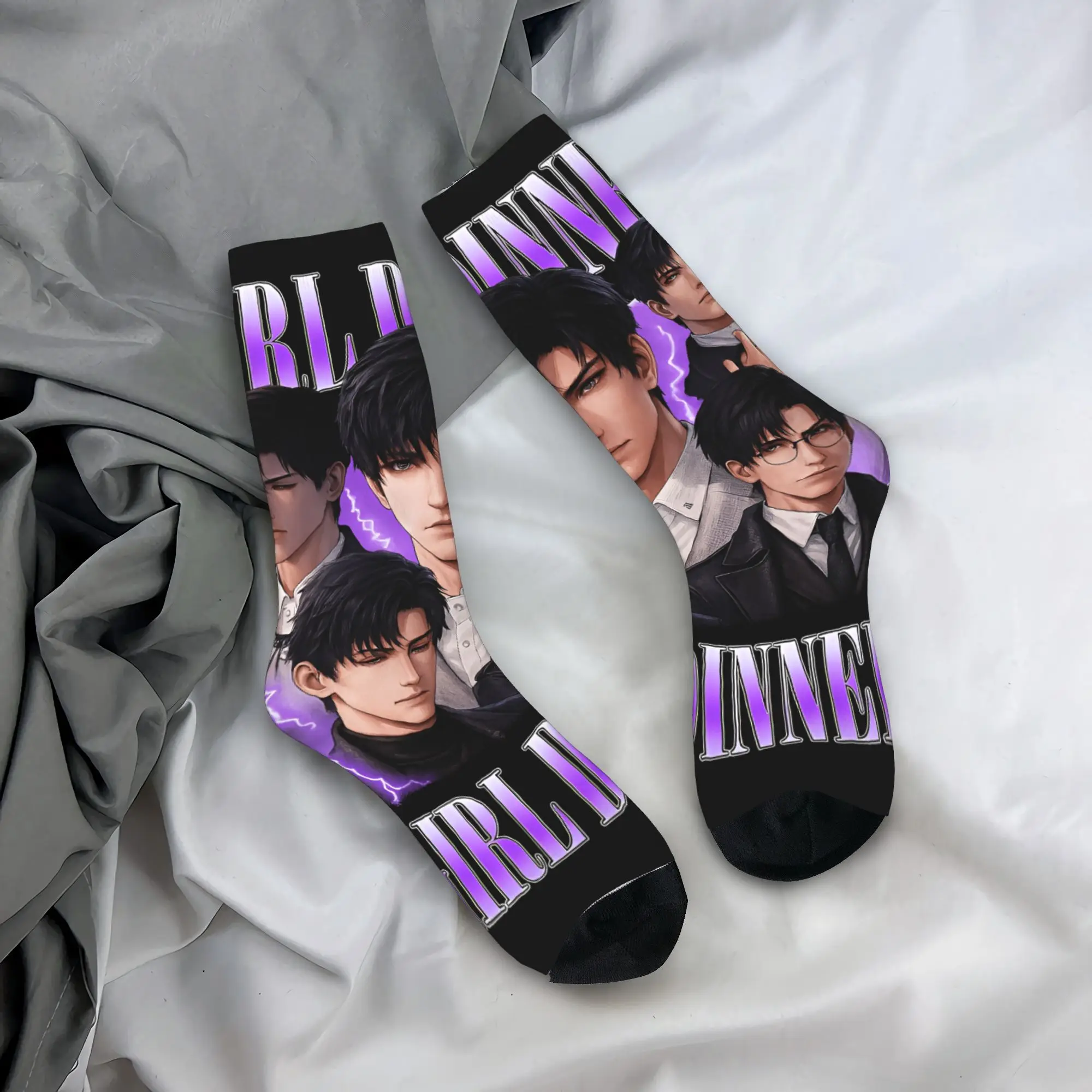 Love And Deepspace  Socks Winter  Stockings Korean Men Soft Breathable Socks Design Running Sports Anti-Slip Socks