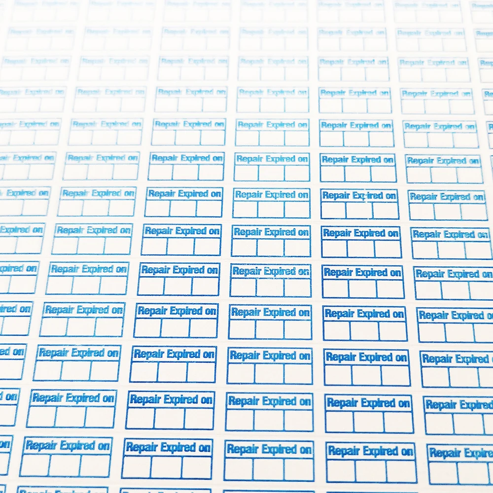 400pcs 10x5mm Writable Date Repair Expired on Year Month Day Maintenance Guanantee Sticker Brittle Paper Label Tamper Evident