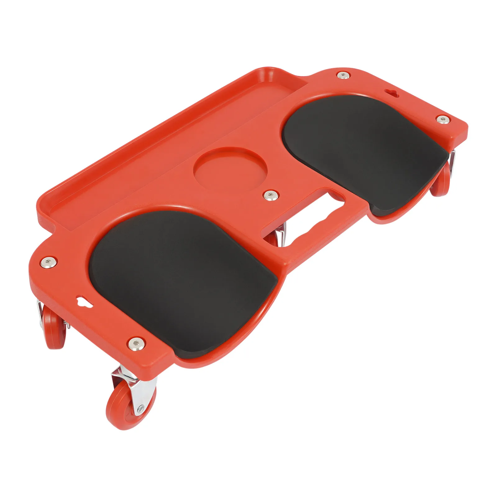 แผ่นรองเข่าแบบมีล้อเลื่อนที่เชื่อถือได้ พร้อมล้ออเนกประสงค์ 5 ล้อ แข็งแรงทนทาน ผลิตจากพลาสติก PP และฟองน้ำ พร้อมถาดใส่เครื่องมือ รับน้ำหนักได้ 220 ปอนด์ เหมาะสำหรับซ่อมรถยนต์/ทำสวน