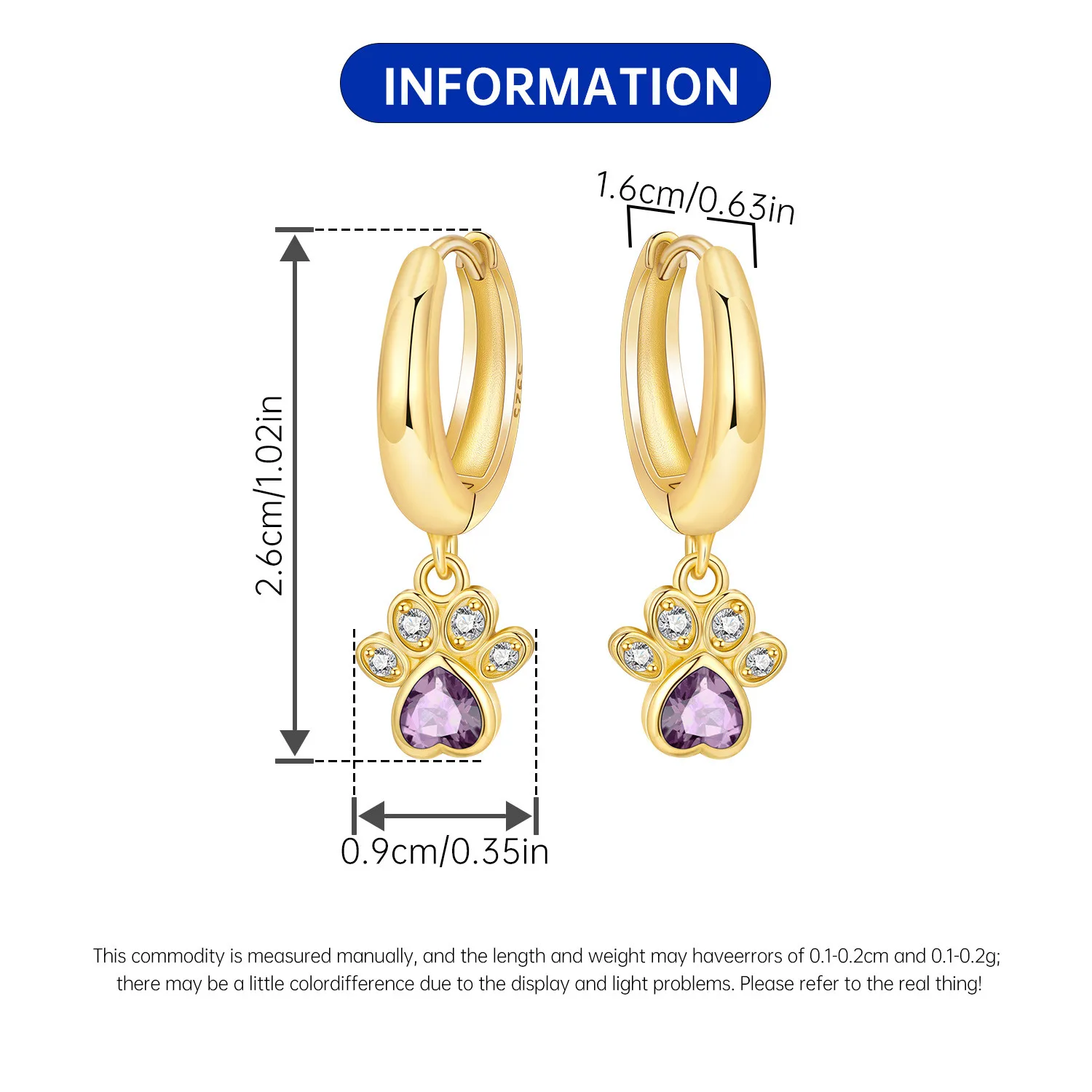 HEISSER VERKAUF 925 Sterling Silber Haustierpfoten-Quastenohrringe Niedliches Katzen- und Hundedesign für Damen Mädchen Mode Party Schmuck Geschenk 2026 – Detail 33