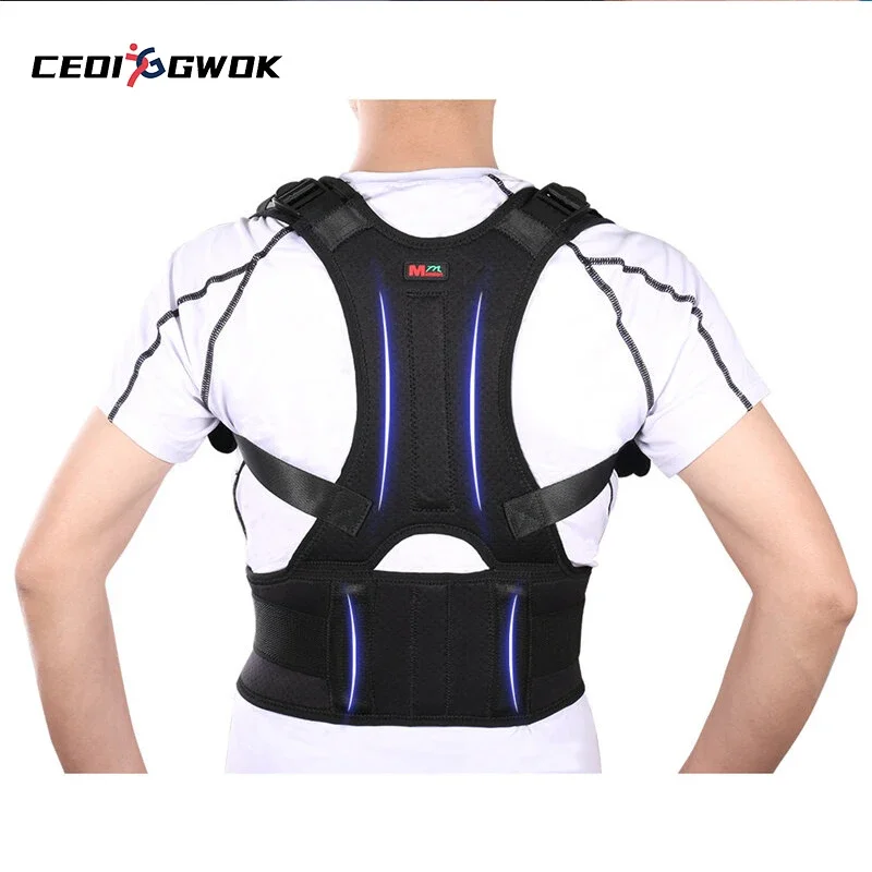 

CEOI GWOK Back Support Posture Corrector for Men Women Spine Lumbar Back Support Steel Plate Shoulder Support Posture Back Brace