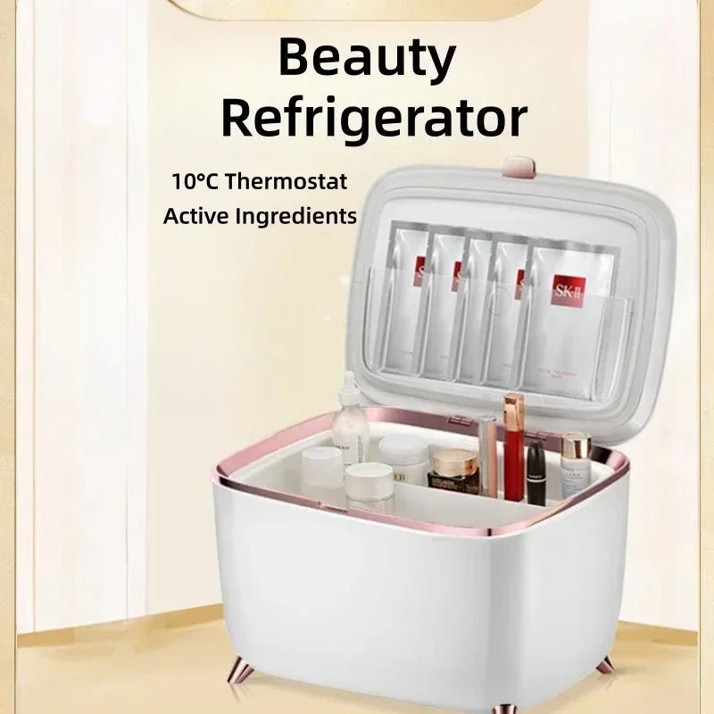 Car Beauty Refrigerator Cosmetic Organizer 9L Small Home Single Door Skin Care Freezer Upper Door Small Refrigerator