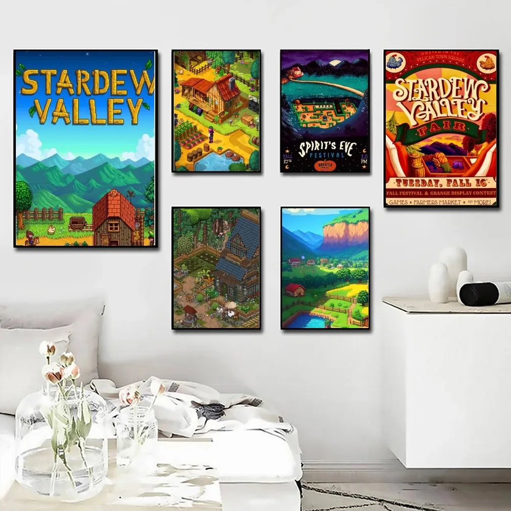 1pc Stardew Valley Poster Poster Art Print Bar Living Room Furniture Decor