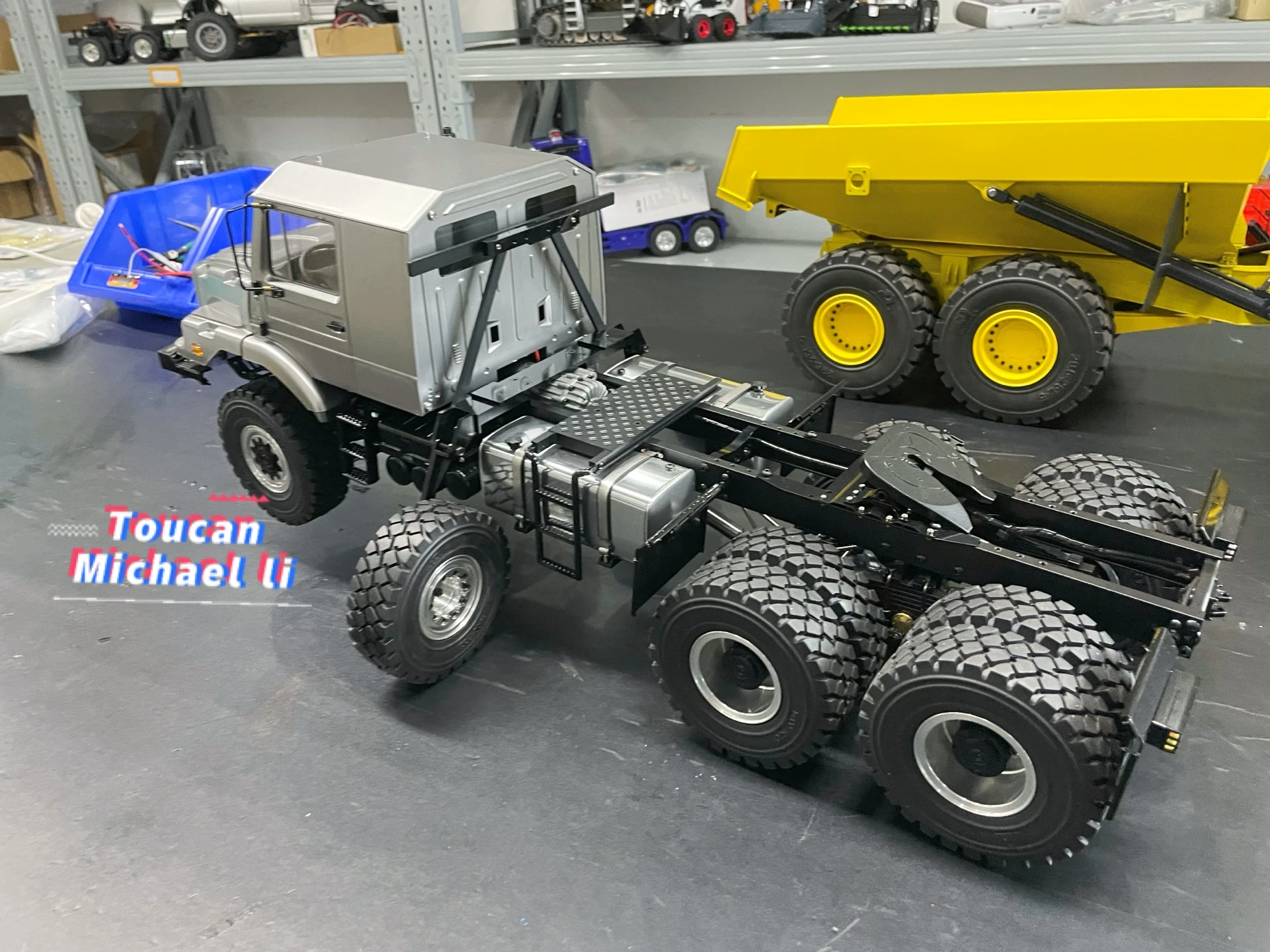 RTR Ver JDM 157 1/14 Metal 6*6 Off-road RC Tractor with Sound Light System Radio Truck Differential Axle Metal Chassis