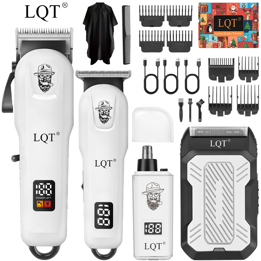 

LQT 2/3/4pcs Clippers Tool Set, Cordless Electric Hair Trimmer For Men, Portable Razor & Ear And Nose Hair Trimmer, Men's Gift