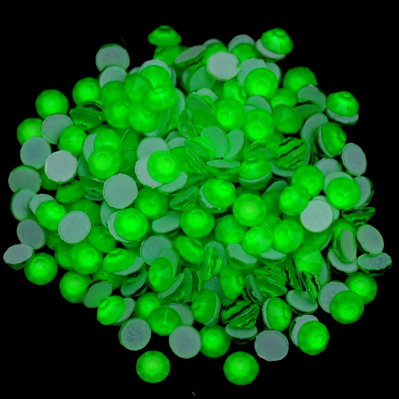 PUBRILEX-Xirius Crystal 288 Stück Neon Strass 8 große 8 kleine nicht heißfixierbare flache fluoreszierende Strasssteine für DIY Nagelkunst und Kleidung – Detail 7