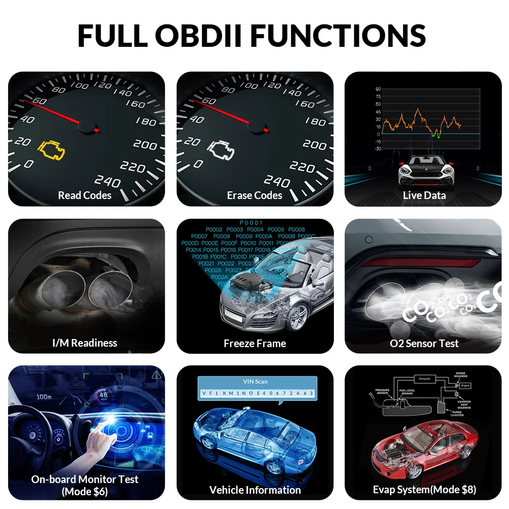 Launch-X431 CR3008 Além disso Ferramenta De Diagnóstico, OBD2 Scanner, OBD2 Completo, Motor De Suporte, Teste De Bateria, Atualização Gratuita