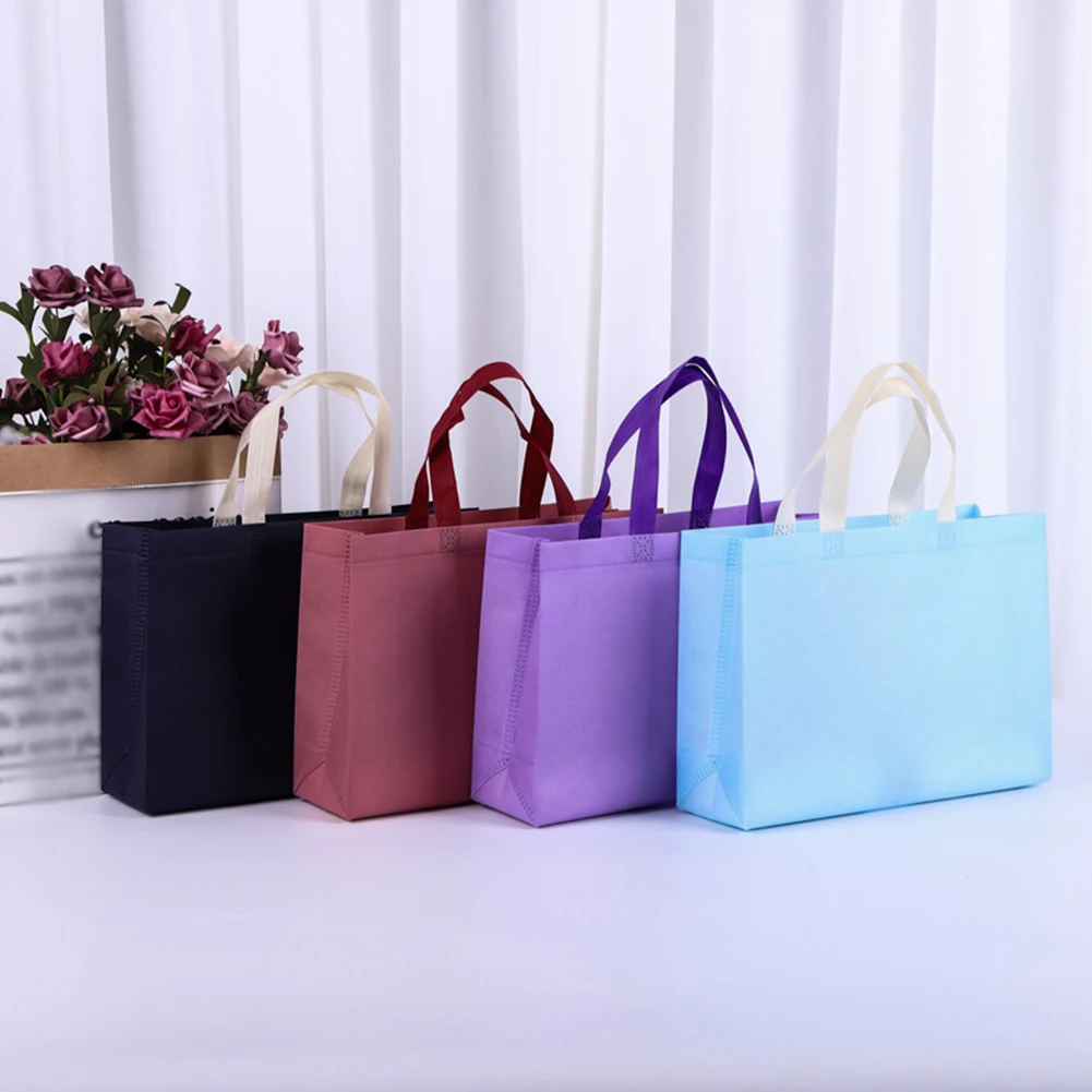 1 PC Women Foldable Shopping Bag Reusable Eco Unisex Non-woven Shoulder Bags Tote Grocery Bags