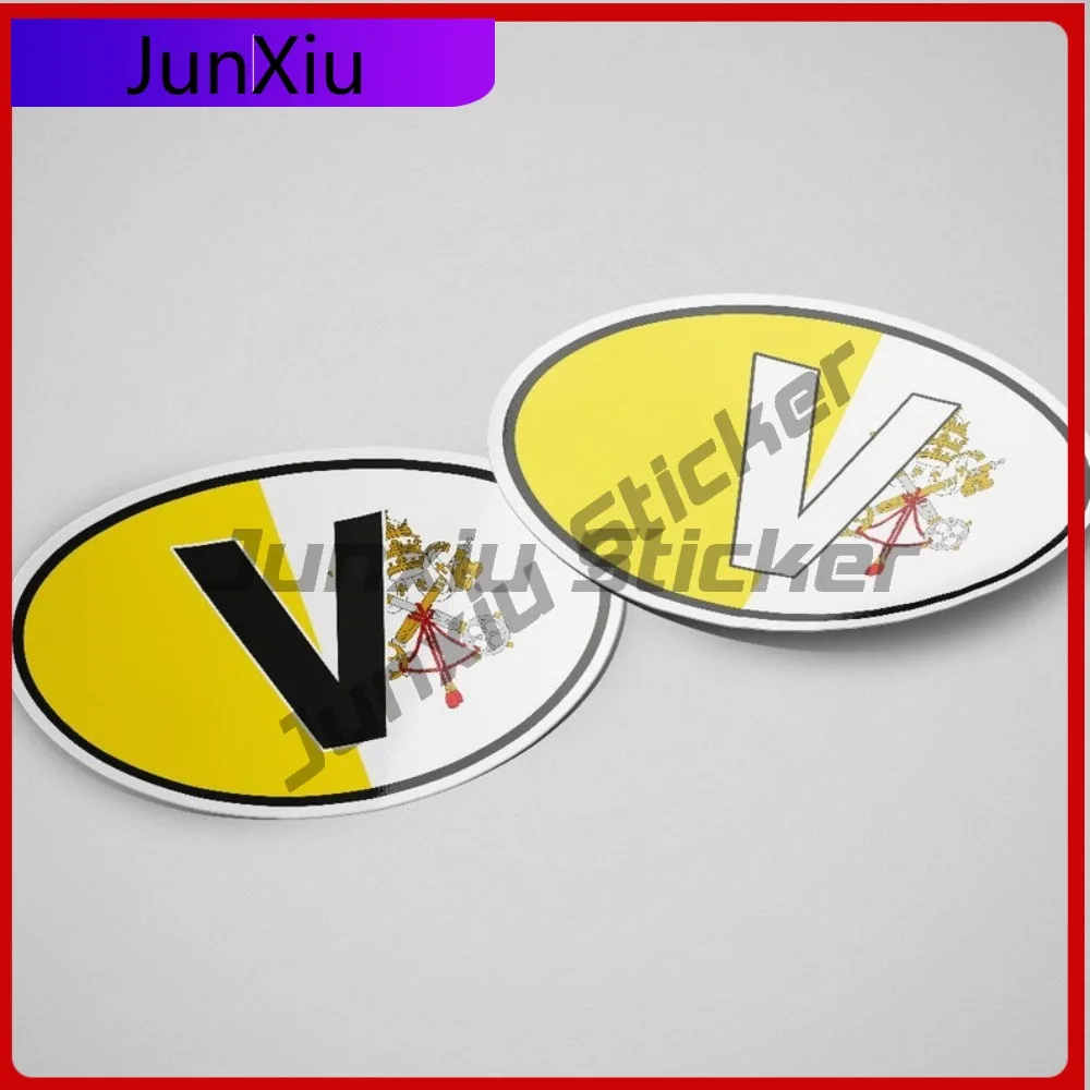 

Vatican V Sticker Creative SUVs Laptops Scratch Unique Motocross Outdoor Safety Warnings Scratch Resistant Waterproof Vehicle