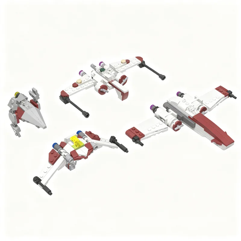 

302PCS MOC Space Battle Micro Galactic Republic Starfighters Model Collectible Display DIY Creative BricksHome Decor Gift Ideas