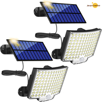 Solar Light Outdoor 106 LED Super Bright Motion Sensor Solar Strong Power LED Garden Wall Lamp IP65 Waterproof 4 Working Modes