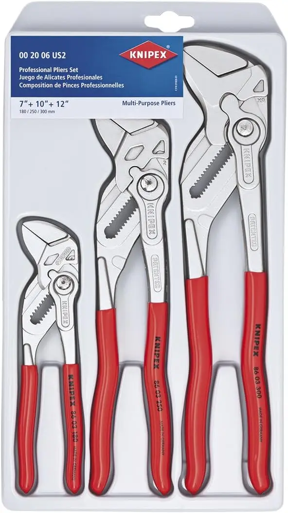 Pliers Wrench and Alligator Pliers 3-Piece Set