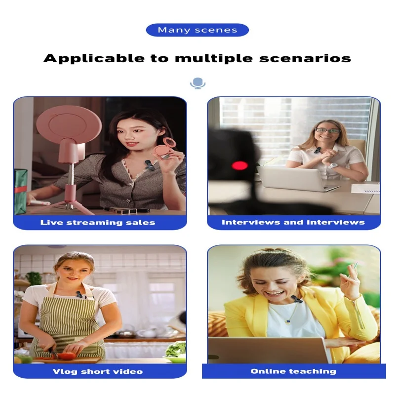 Wireless Microphone Bluetooth 2.4G Portable Audio Video Recording For Conferences Live Media Outdoor Gaming Phone Mic 2025 image 2
