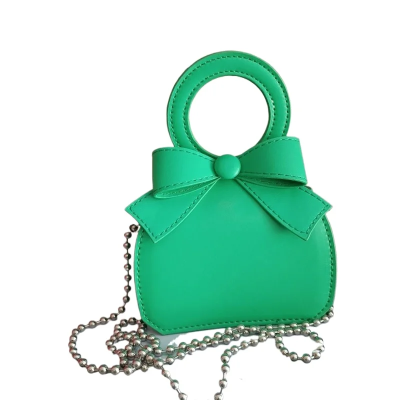 Small Square Bag Magnetic Buckle Closed Solid Color High Value Mori Out Chain Cute Princess Messenger Bag Summer Small Satchel