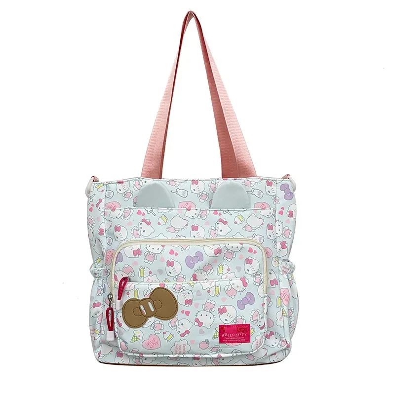 Korean Girl Carrying Large Capacity Storage Bag Ins Cute Printed Soft Student Practical and Lightweight Hello Kitty 2024 New