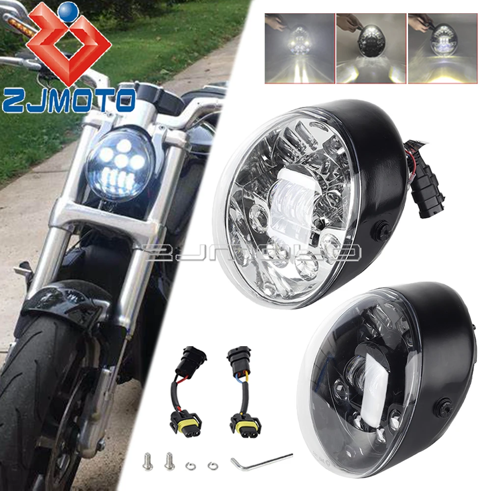 

Motorcycle Headlight For Harley V-Rod CVO/SE VRSCF VRSCA VRSCB VRSCX Street Rod VRSCR Night Rod Hi/Lo Beam Daytime LED Headlamp