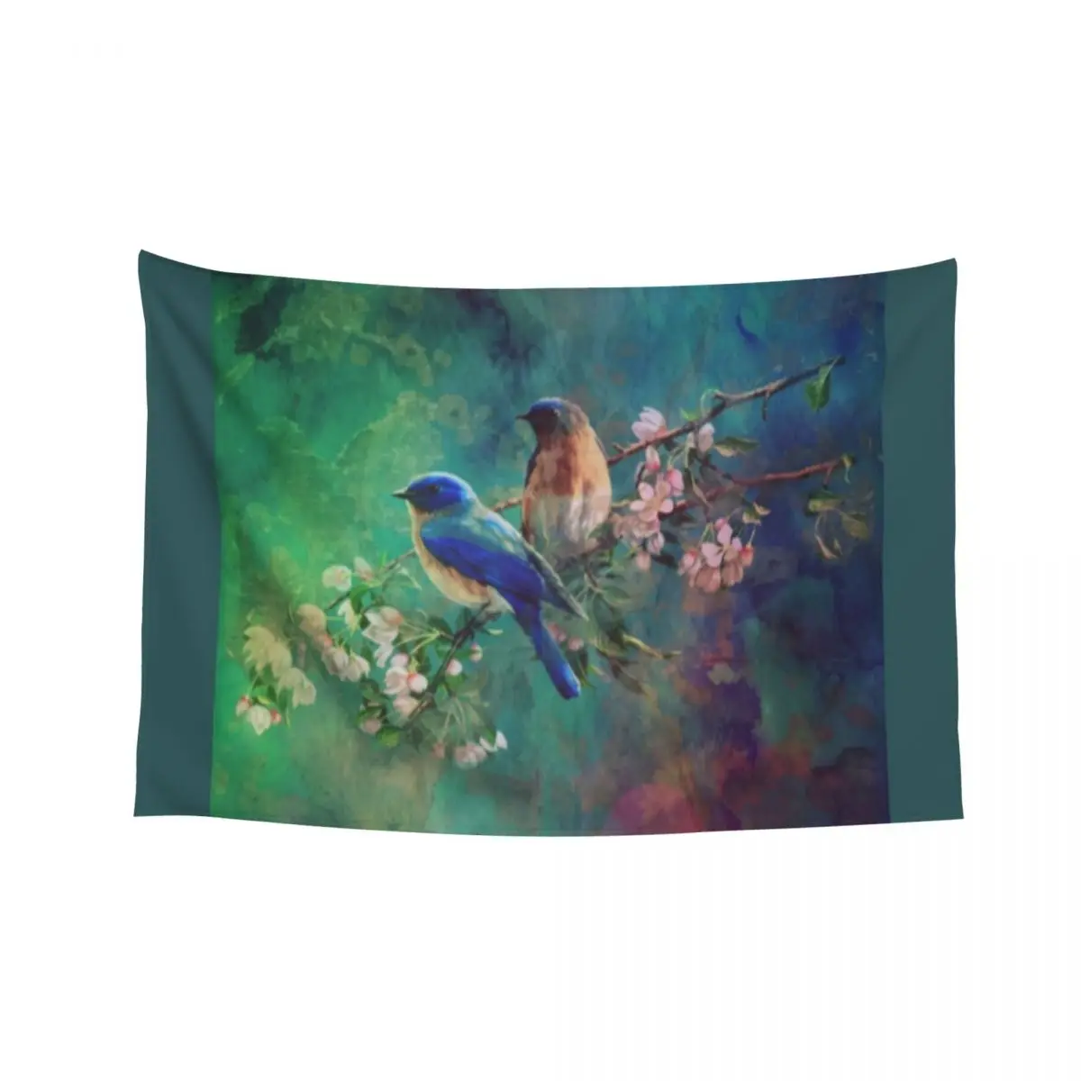 

Little Blue Birds Tapestry Carpet Wall Room Ornaments Living Room Decoration Tapestry