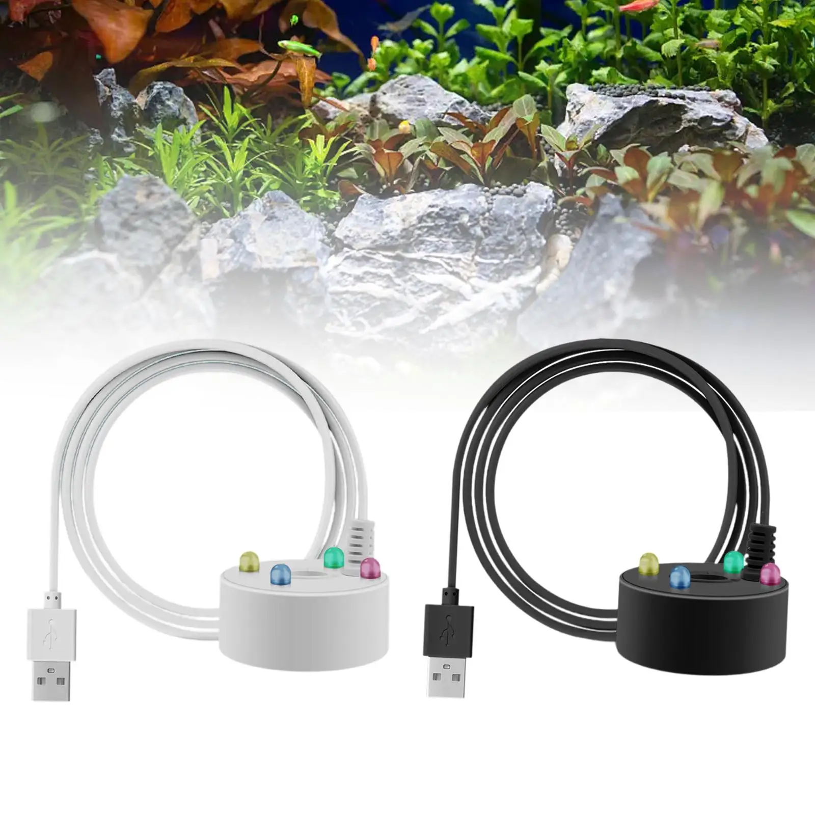 4 LED Mist Maker with Colorful Lights Color Change Pond Fog Machine Fogging