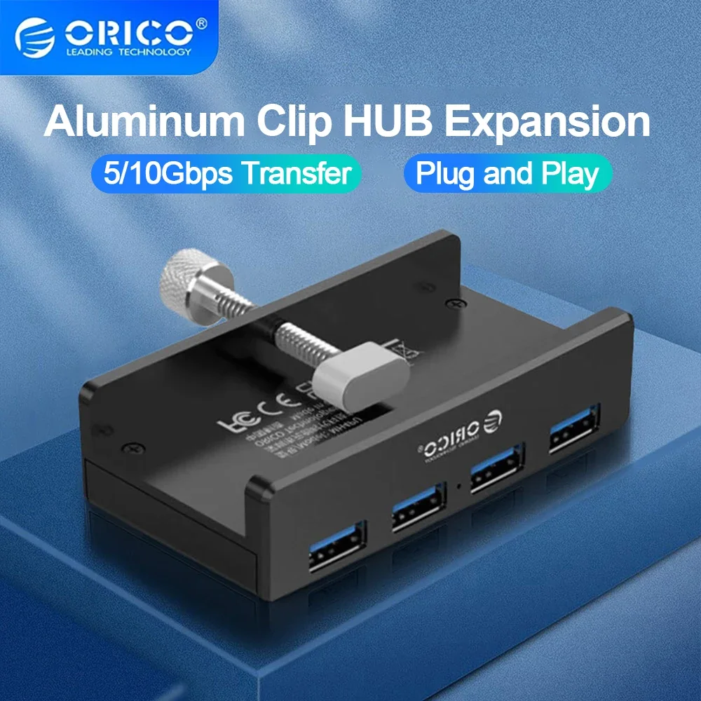 

ORICO USB 3.0 HUB with Power Supply USB3.0 Splitter Adapter Clip-type Multi Splitter High Speed Data Transmission for Laptop PC