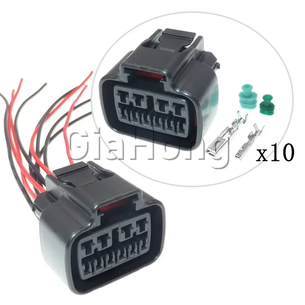 1 Set 10 Ways 7223-6508-30 Automotive Electric Cable Plug Car Waterproof Wire Socket AC Assembly Composite Connector