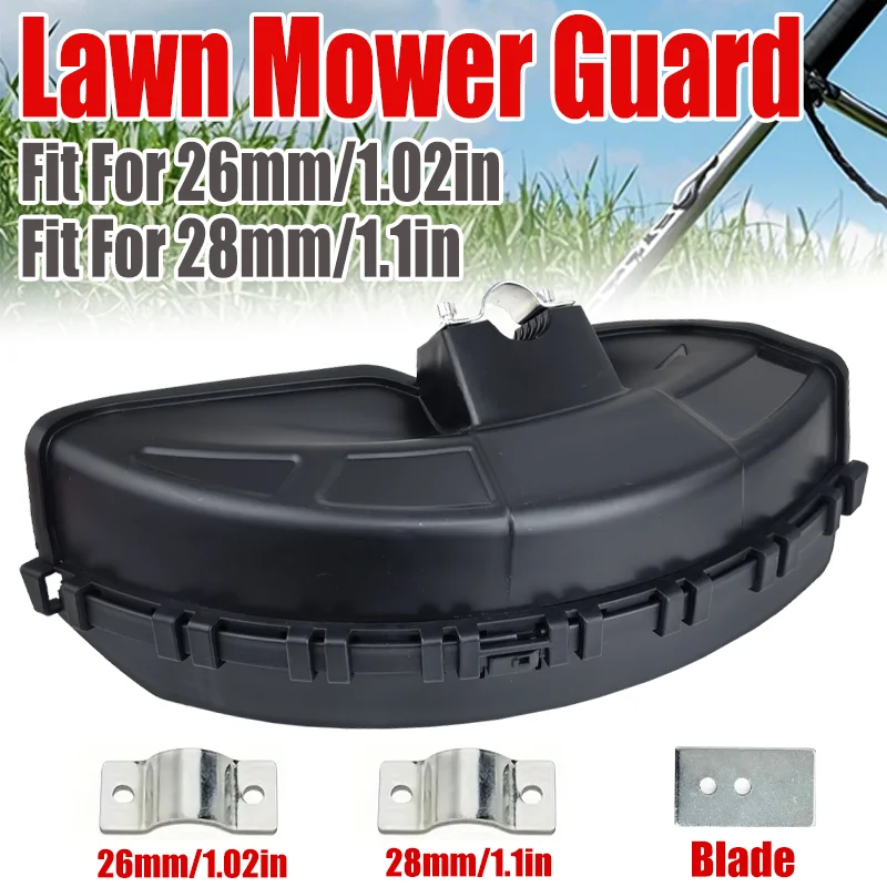 VARIEA - Heavy-Duty Black Large-Sized Lawn Mower Guard Cover, 26mm/28mm. Suitable for Guard Covers of Mowers for Cutting and Wee