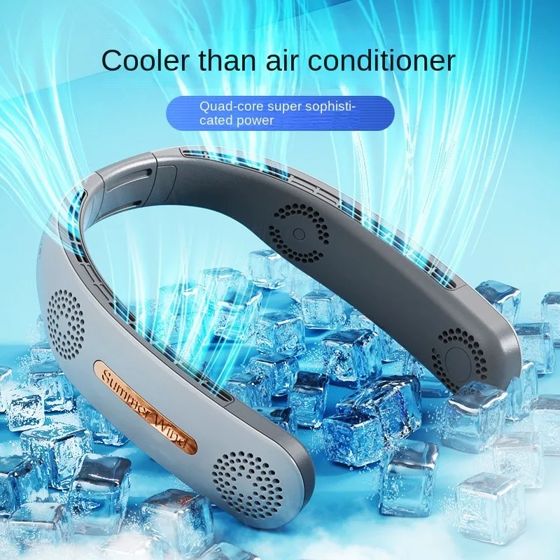 

KNCOKAR Портативный шейный вентилятор Электрический беспроводной вентилятор Перезаряжаемый мини-вентилятор с охлаждением USB безлопастные бесшумные вентиляторы для спорта на открытом воздухе