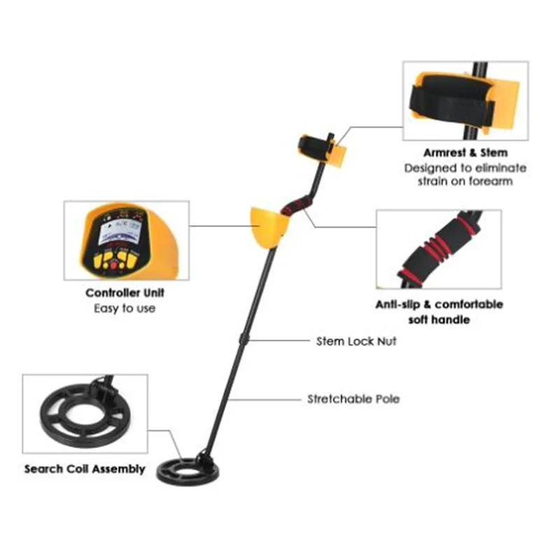 

Hot MD-9020C Metal Detector Gold Digger Treasure Hunter With Adjustable Sensitivity Waterproof Search Coil Gold