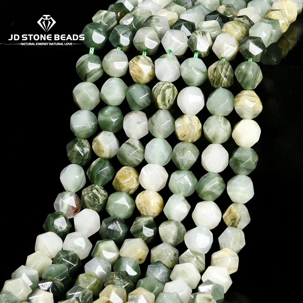 

Wholesale Faceted Natural Green Jasper Bead 8 10mm Loose Spacer Bead for Jewelry Making Diy Necklace Bracelet Accessory Findings