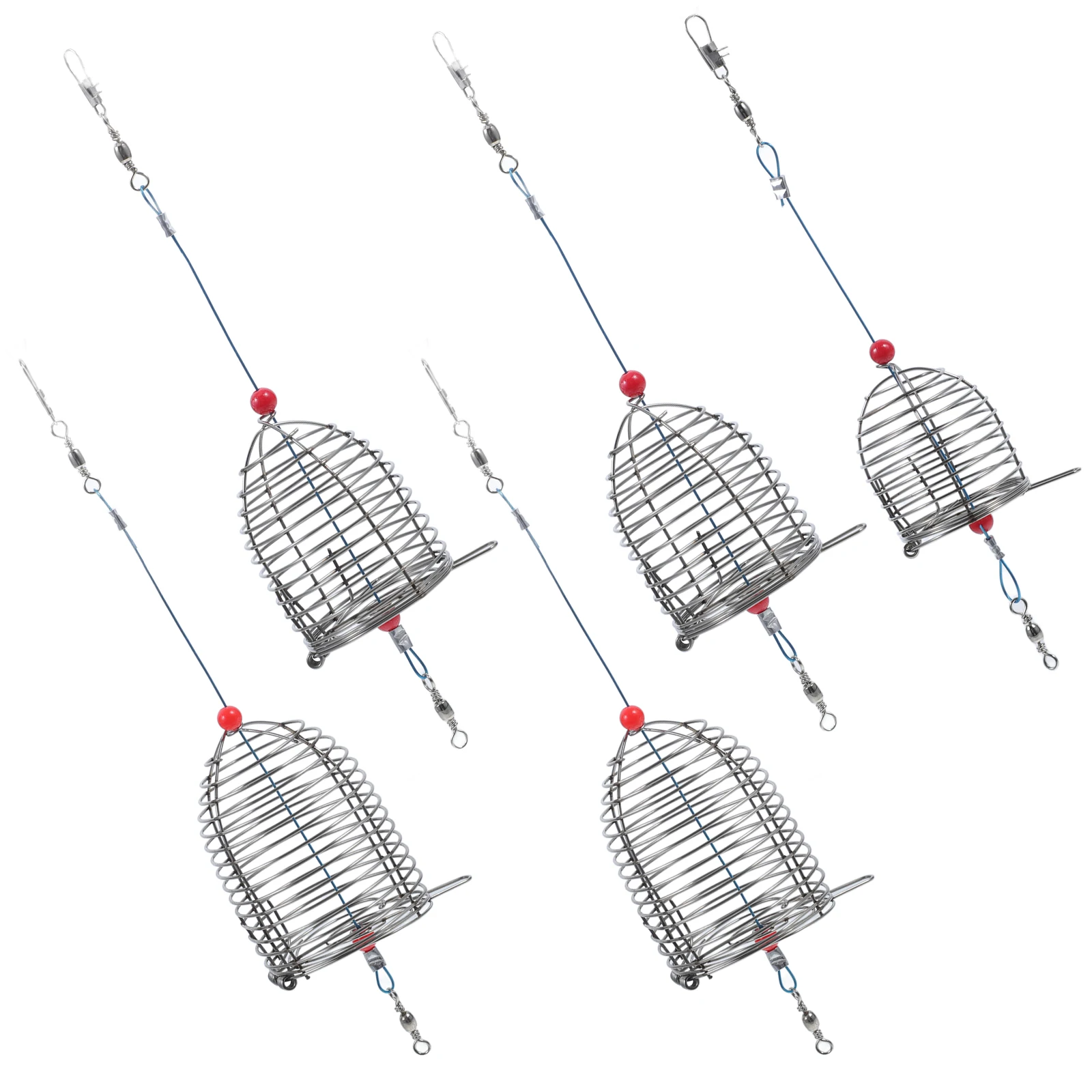 

Stainless Steel Bait Cage Fishing Trap Basket Durable Lightweight Portable Crab Lobster Minnow Shrimp Crawfish